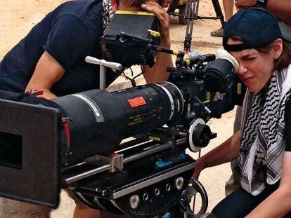 La directora Megan Ellison, en el rodaje de ‘La noche más oscura’.