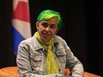 La escritora Chiki Fabregat, durante su intervención en el congreso.