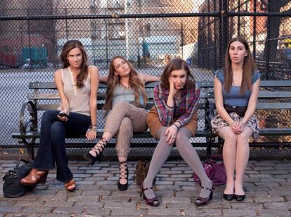 Les protagonistes de 'Girls', amb Lena Dunham al capdavant.