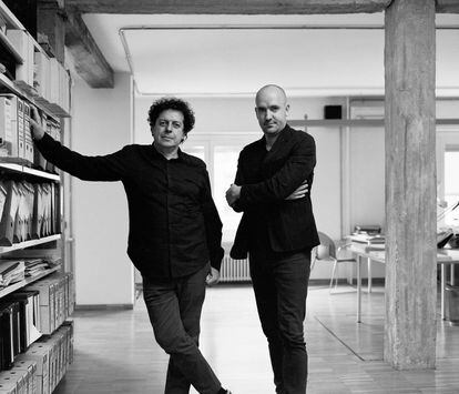 The architects of the building, Juan Herreros and Jens Richter.