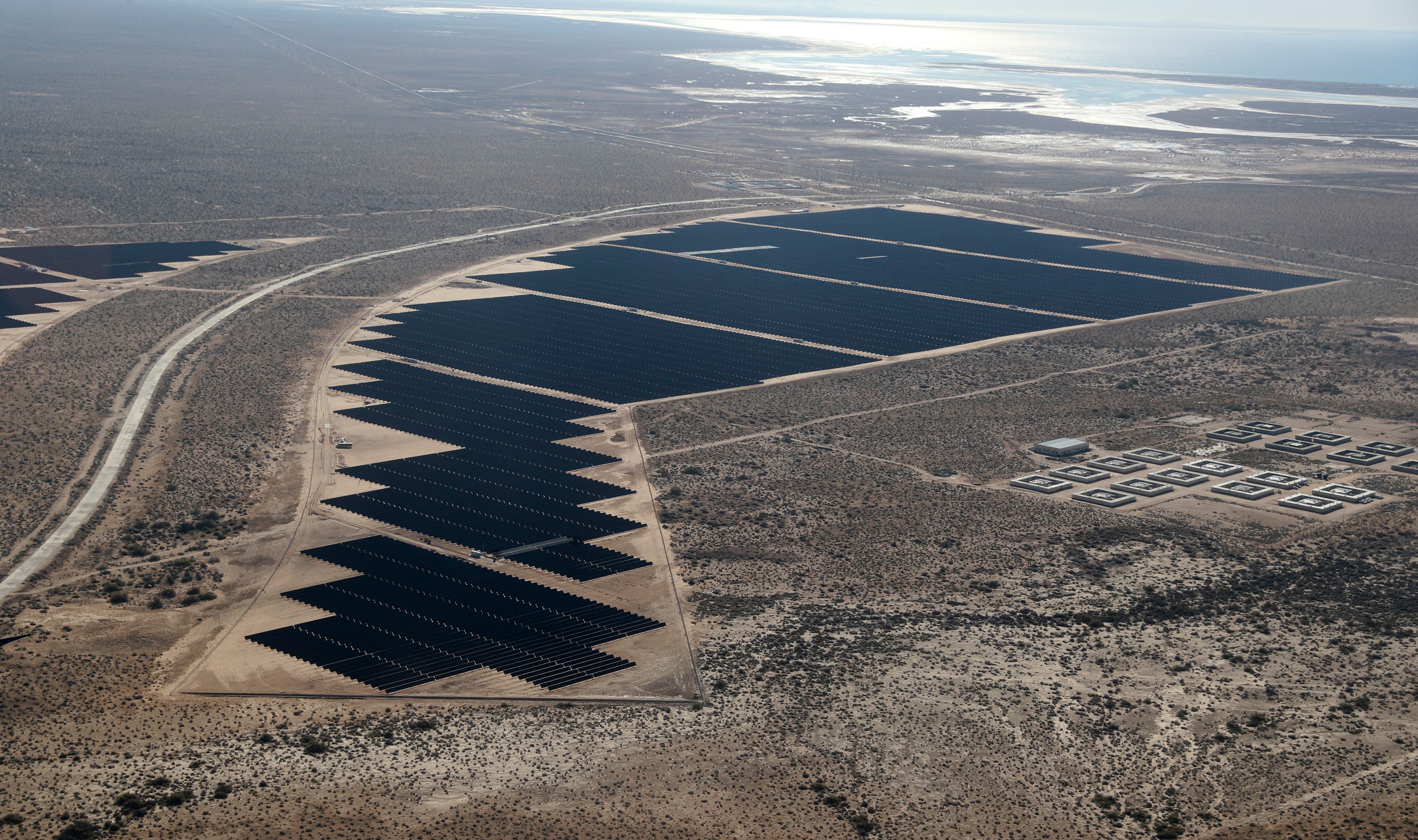 La planta solar de Puerto Peñasco (Estado de Sonora), uno de los proyectos de energía renovable insignia del gobierno actual.