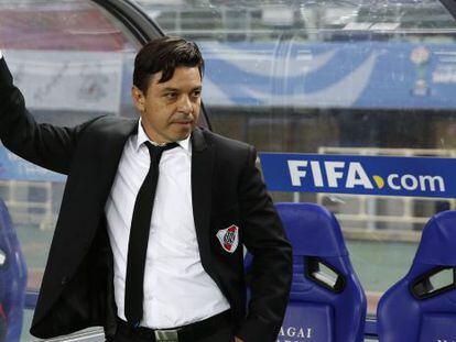 Gallardo, en la semifinal frente al Sanfrecce Hiroshima.