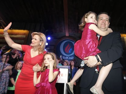 Ted Cruz y su familia.