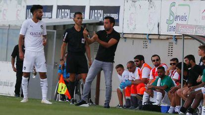 Xavi, en debut como entrenador.