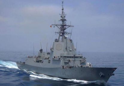 La fragata 'Méndez Núñez' de la Armada Española