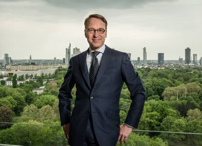 Jens Weidmann, presidente del Bundestag, en Fráncfort (Alemania), antes de la entrevista celebrada el 10 de mayo.