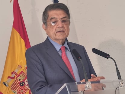 El escritor Sergio Ramírez, este martes, en Madrid.