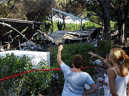 Evacuación en un cámping de Castelldefels