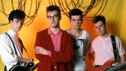 Johnny Marr, Morrisey, Mike Joyce y Andy Rourke. The Smiths en 1985.