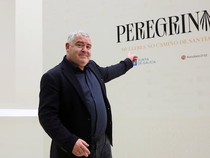 El magistrado José Antonio Vázquez Taín, en la presentación de su documental 'Peregrinas. Mulleres no Camiño de Santiago', el 18 de enero de 2022.