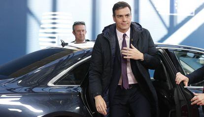 Pedro Sánchez llega a la cumbre de la UE, este miércoles.