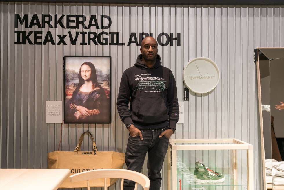Virgil Abloh presentando su nueva colección para Ikea. |