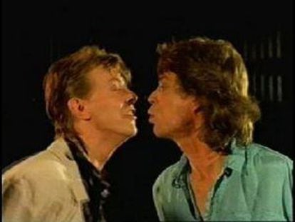 David Bowie y Mick Jagger interpretando 'Dancing in the Street' en los ochenta.