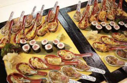 Aperitivo japoneses en el Salón de Gourmets.