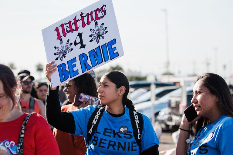 Seguidoras de Bernie Sanders en Arizona.