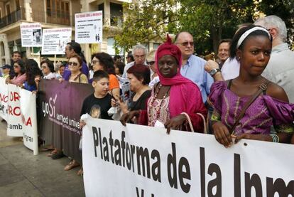 Manifestación por la sanidad gratuita universal en Valencia el pasado abril.