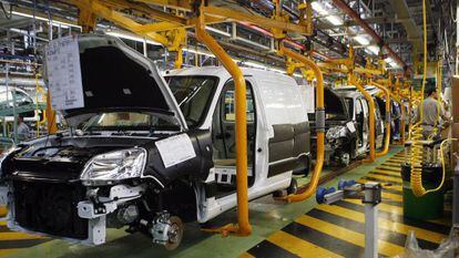 Cadena de montaje de la factoría de Citroën en Vigo