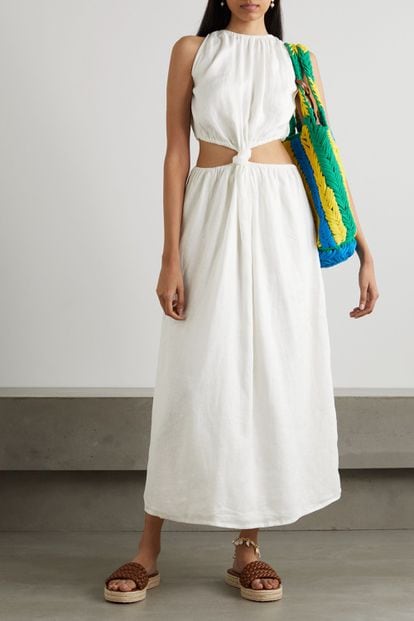 Confeccionado por artesanos de Bali y de manera sostenible, este vestido de Faithfull The Brand durará en tu armario muchas temporadas gracias a su sencillo minimalista.

339€