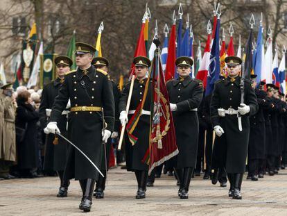 Ceremonia conmemorativa de la independendencia de Lituania de la URSS, el 11 de marzo.