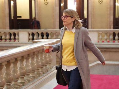 La diputada de Junts per Catalunya, Elsa Artadi a su llegada al Parlament.