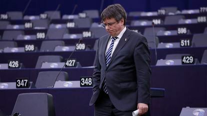 Carles Puigdemont, el pasado mayo, en el Parlamento europeo, en Estrasburgo (Francia).