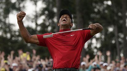 Tiger Woods, al ganar el Masters de Augusta de 2019.