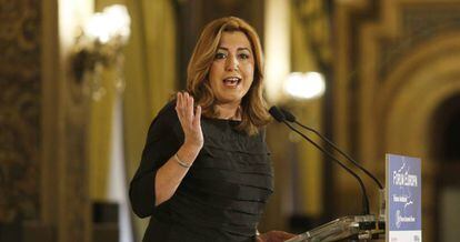 Susana Díaz, este martes en Sevilla.
