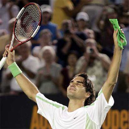 Roger Federer, tras su victoria.