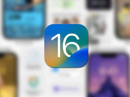 iOS 16 con fondo