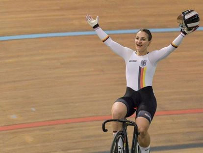 La ciclista alemana Kristina Vogel, en una imagen tomada en 2017 durante el campeonato del mundo en Cali (Colombia).