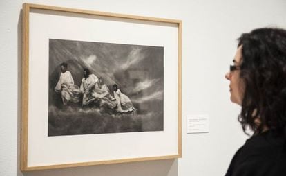 La obra 'Siroco del Sáhara', obra de Ortiz Echagüe que se puede ver en el MNAC.