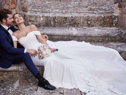 David Bisbal y Rossana Zanneti, en la imagen que ha compartido el cantante para anunciar su boda.