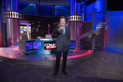 Conan O'Brien, durante el programa en México.