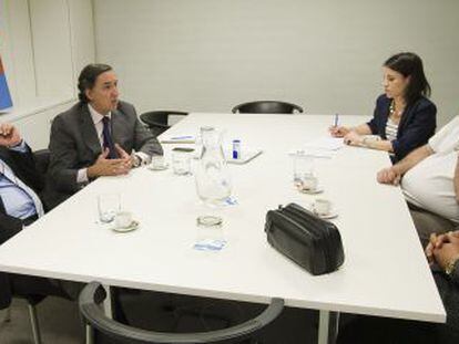 José Ramón García-Hernández y Eduardo Cardet, en la reunión de trabajo celebrada este martes.