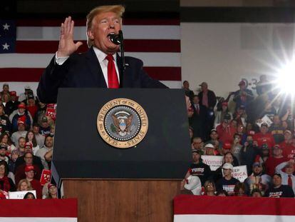 El presidente de Estados Unidos, Donald Trump, durante un acto en Nueva Jersey.