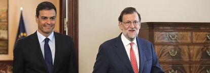 Mariano Rajoy i Pedro Sánchez durant la seva última trobada, el 2 d'agost.