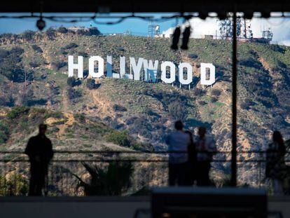 El cartel de Hollywood, situado en el Monte Lee, en Los Ángeles, California.
