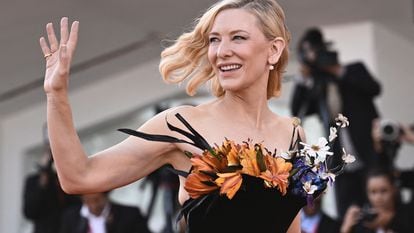 Cate Blanchett llega para la proyección de la película "Tar" presentada en competición del 79º Festival de Venecia, este jueves.