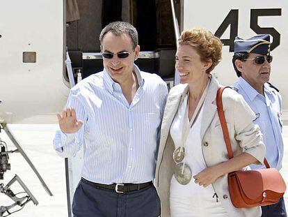 Rodríguez Zapatero y Sonsoles Espinosa, en sus vacaciones en 2006.