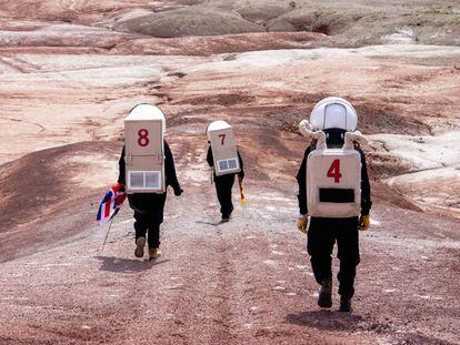 Imágenes de la expedición Latam-III que simula las condiciones reales de vida de una misión en Marte.
