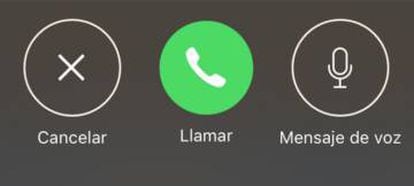 La nueva interfaz que aparece cuando no contestan una llamada.