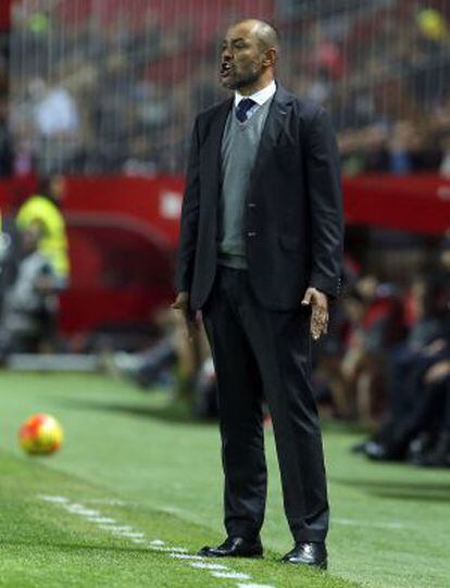 Nuno, durante el partido en Sevilla.