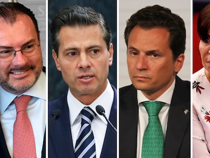 Luis Videgaray, Enrique Pena Nieto, Emilio Lozoya y Rosario Robles.