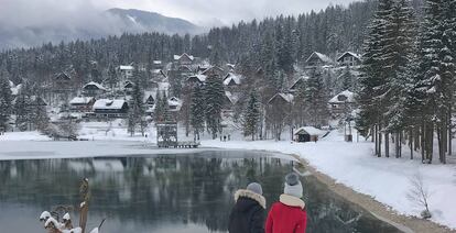 Un lago cerca de la estación Kranjska Gora, la más famosa de Eslovenia.