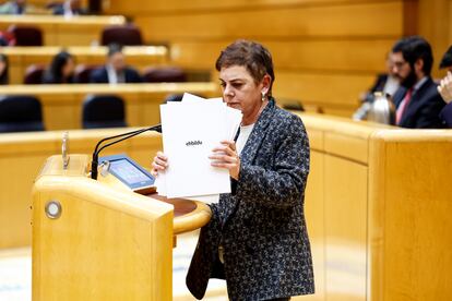 La portavoz de EH Bildu, Mertxe Aizpurua, este martes durante el pleno del Congreso.