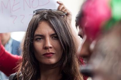 La diputada comunista Camila Vallejo, durante un encuentro en Nueva Imperial, Chile, en 2017.