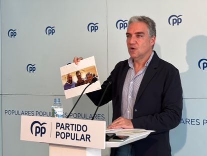 El vicesecretario de Política Autonómica y Municipal del PP, Elías Bendodo, este sábado en Marbella.