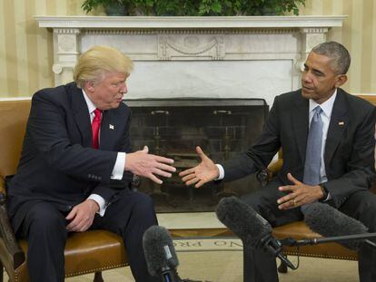 Trump y Obama, el 10 de noviembre en el Despacho Oval