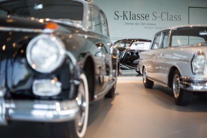 Exhibición de la Clase S de Mercedes-Bnez, uno de los orgullos de la compañía.