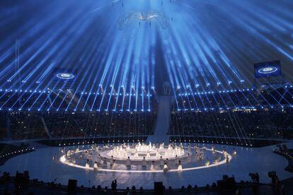 Actuación durante la Ceremonia de apertura de los Juegos Paralímpicos de Pyeongchang 2018, el 9 de marzo de 2018.